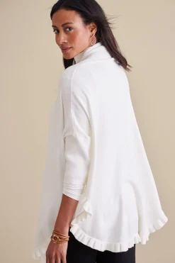 Draped Ruffle Cardigan