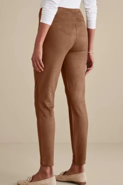 Faux Suede Pull-On Leggings