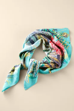 Jungle Leaves Silk Scarf