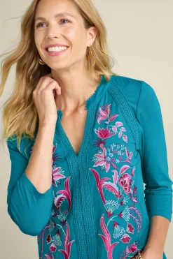 Petites Delsie Embroidered Top