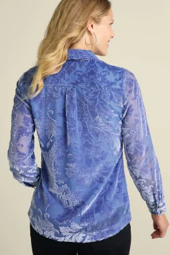 Petites Floreat Velvet Shirt