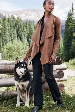 Shape Drape Faux Suede Jacket