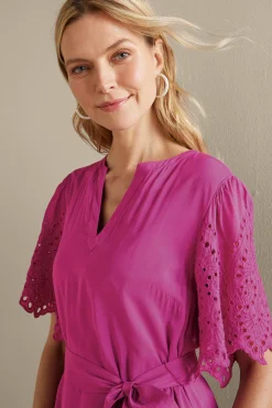 Verena Eyelet Midi Dress