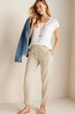 Women Lale Gauze Pull-On Pants